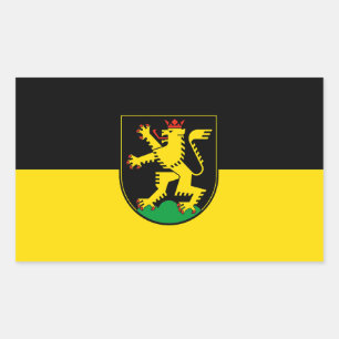 Heidelberg city flag germany symbol rectangular sticker