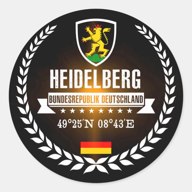 Heidelberg Classic Round Sticker (Front)