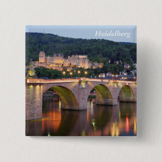 Heidelberg evening 15 cm square badge