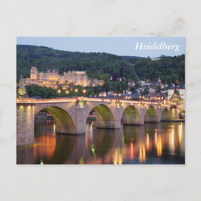 Heidelberg evening postcard (Front)