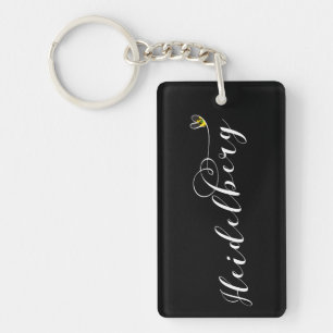 Heidelberg Flag Heart, Germany Key Ring