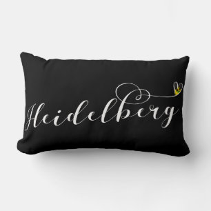 Heidelberg Flag Heart, Germany Lumbar Cushion