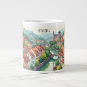 Heidelberg,Germany, Clear River in Heidelberg Large Coffee Mug