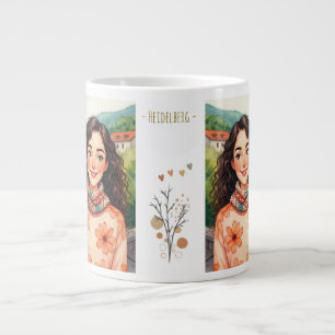 Heidelberg,Germany,Pretty Girl,Natural Beauty view Large Coffee Mug
