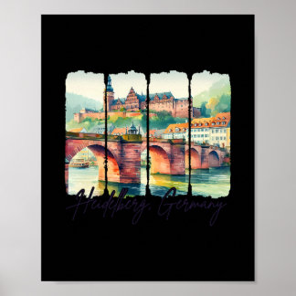 Heidelberg Germany Traveling Trip Meet Me In Heide Poster