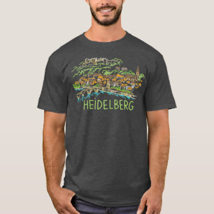 Heidelberg Germany Unique Hand Drawn Art Gift T-Shirt
