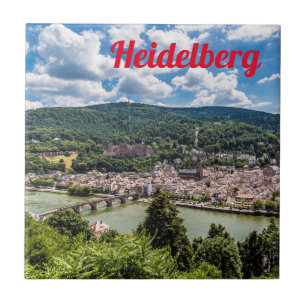 Heidelberg Neckar Panorama Germany Ceramic Tile