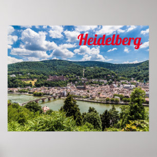 Heidelberg Neckar Panorama Germany Poster