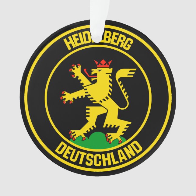 Heidelberg Round Emblem Ornament (Front)