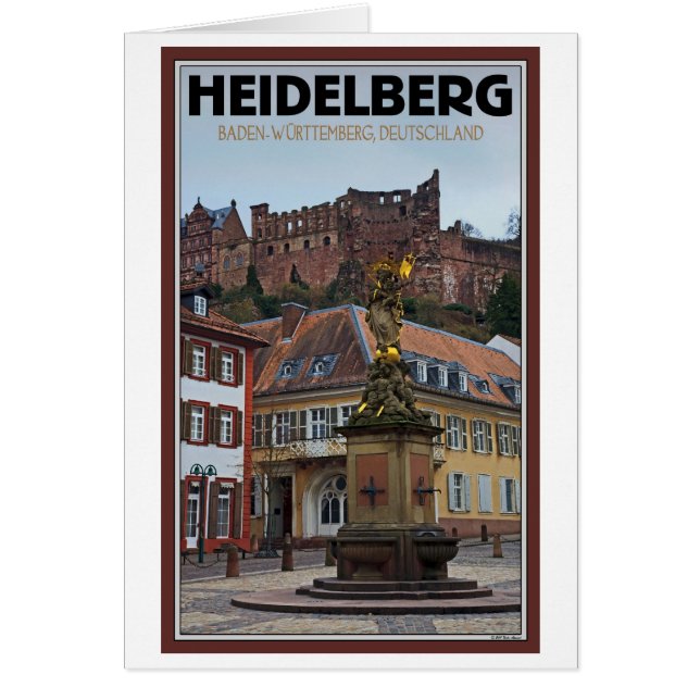 Heidelberg - Statue and Castle (Front)