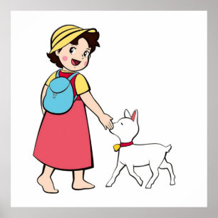 Heidi and litle goat poster