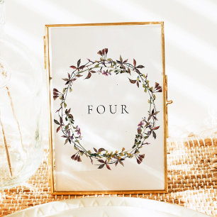 HEIDI Boho Wildflower Wreath Table Number Cards