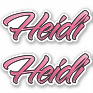 Heidi faded pink sticker Sticker Stickerset