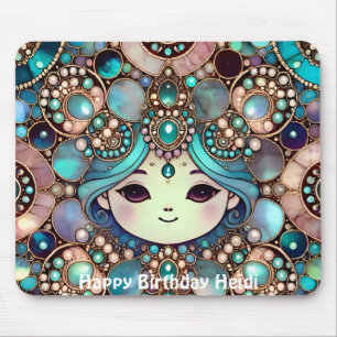 HEIDI ~ Girl in BLING ~ Birthday Greetings ~ Mouse Pad