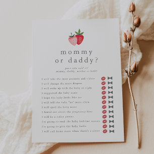 HEIDI Guess Who Mummy Daddy Baby Shower Game Card