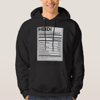 Heidi Nutrition Information Problem Solving Hard W Hoodie