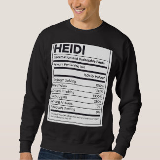 Heidi Nutrition Information Problem Solving Hard W Sweatshirt