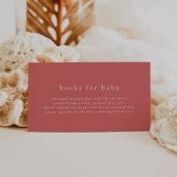 HEIDI Red Summer Simple Baby Shower Books for Baby