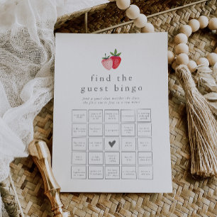 HEIDI Strawberry Find the Guest Bingo Game Card