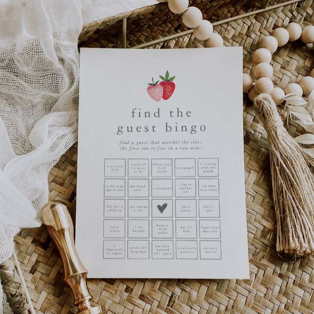HEIDI Strawberry Find the Guest Bingo Game Card (HEIDI Strawberry Find the Guest Bingo Game Card)