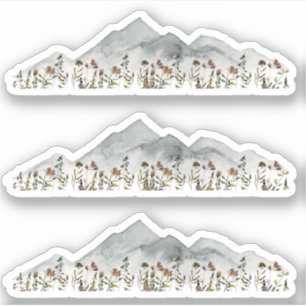 HEIDI Watercolor Mountains & Colourful Wildflowers