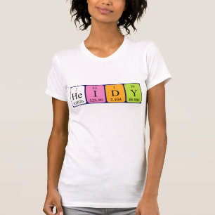 Heidy periodic table name shirt
