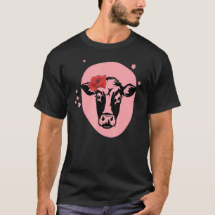 Heifer cow with flower Cattle T-Shirt
