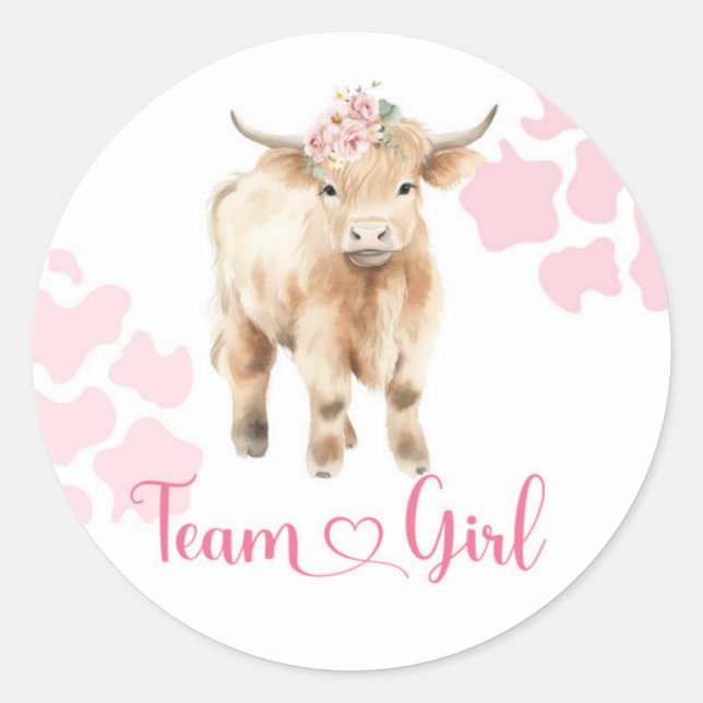 Heifer or Bull Cow Team Girl Sticker (Front)