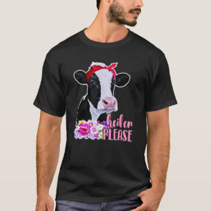 Heifer Please Cute Cow Wearing Glasses And Turban T-Shirt
