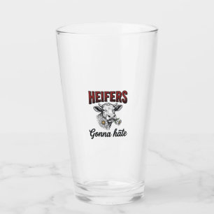 Heifers Gonna Hate Funny Cow Vintage Engraving Tee Glass