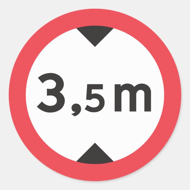 Height Warning Stickers (Front)