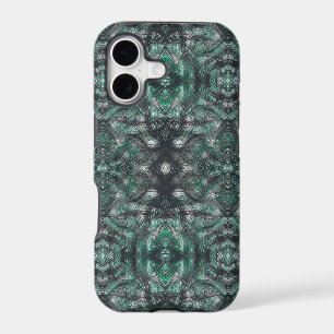 Heights Dark Green Abstract Watercolor Art