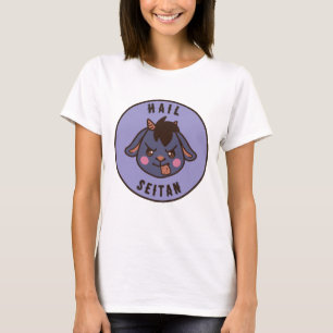 Heil Seitan Cute Funny Vegan Goat Shirt