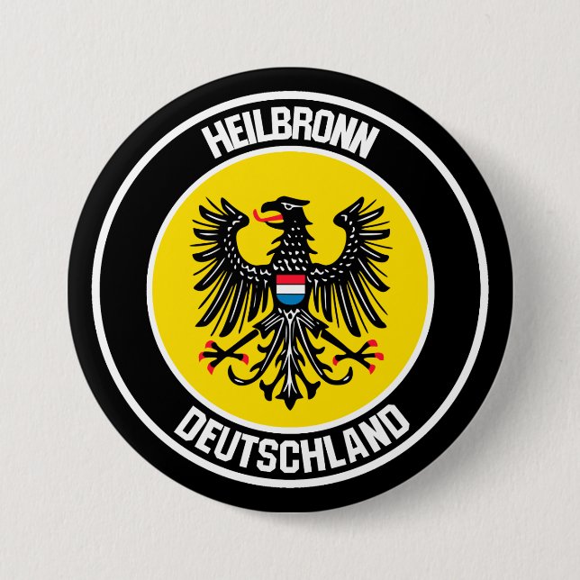 Heilbronn Round Emblem 7.5 Cm Round Badge (Front)