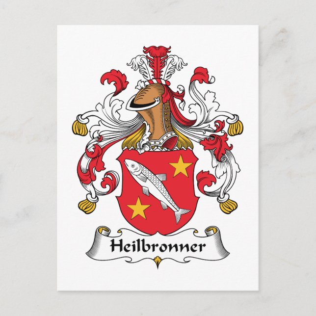 Heilbronner Family Crest Postcard (Front)