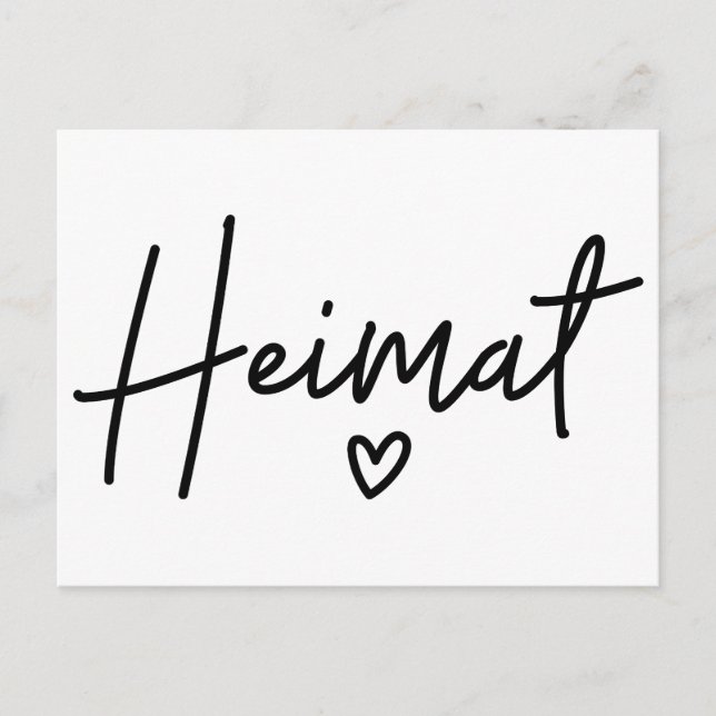 Heimat, German Word, Home, Homeland Holiday Postcard (Front)