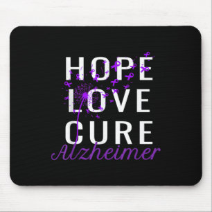 Heimer Awareness Hope Love Cure Women Men Mouse Pad