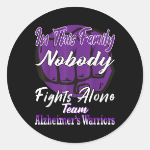 Heimer Awareness Purple Ribbon The End Of Heimers Classic Round Sticker