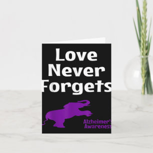 Heimer Awareness Purple Support Love Never Forgets Card