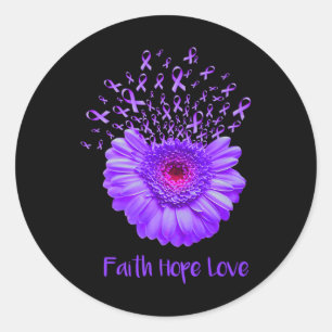Heimer Awareness Shirt, Heimer Flower Shirt, Heime Classic Round Sticker
