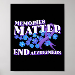 Heimerheimer Awareness And Gifts Purple Ribbon And Poster
