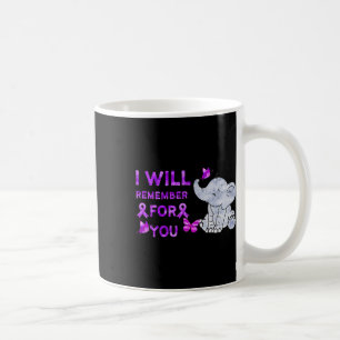 Heimerheimer Awareness Cute Elephant I Will Rememb Coffee Mug