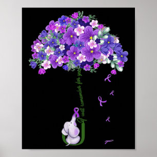 Heimerheimer Awareness Cute Elephant I Will Rememb Poster