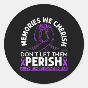 Heimerheimer Awareness Dementia Memory Classic Round Sticker