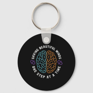 Heimerheimer Awareness Designs Support Month Purpl Key Ring