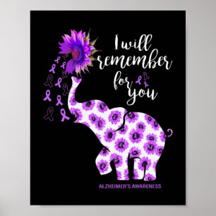 Heimerheimer Awareness Elephant Your Ttle Is My Tt Poster