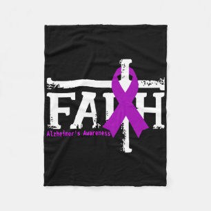 Heimerheimer Awareness Faith Christian Cross Suppo Fleece Blanket