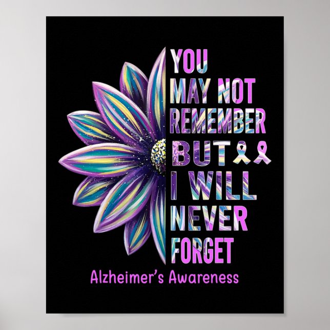 Heimerheimer Awareness Flower Remember Never Forge Poster (Front)