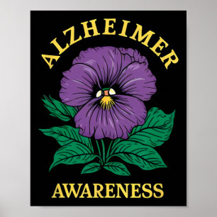 Heimerheimer Awareness Flowers Poster