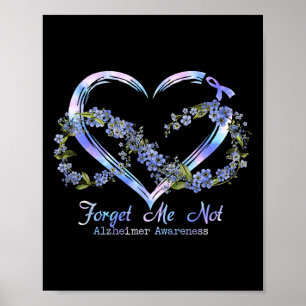 Heimerheimer Awareness Forget Me Not Infinity Hear Poster